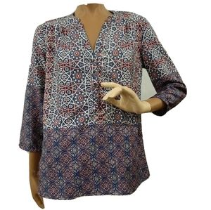 Tantrums women top blouse tunic paisley size M